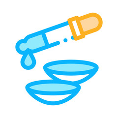 lens dropper liquid icon vector. lens dropper liquid sign. color symbol illustration