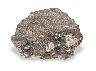 Bismuth mineral on white background