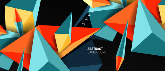 Trendy simple triangle abstract background, dynamic motion concept. Vector Illustration For Wallpaper, Banner, Background, Card, Book Illustration, landing page