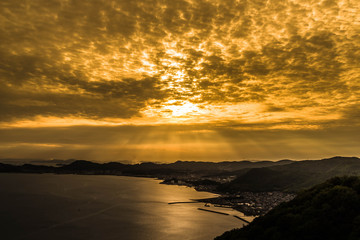 王子が岳の夕日