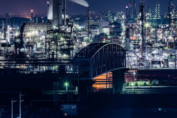Obraz premium 水島の工場夜景