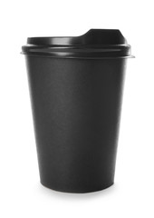 Takeaway cup for drink on white background