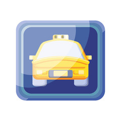 Obraz premium taxi app on white background