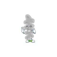 cartoon picture of leptospirillum ferriphilum make a call gesture