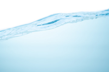 blue water splash on white background