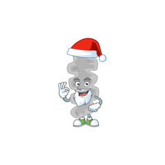 Leptospirillum ferriphilum Santa cartoon design concept with ok finger