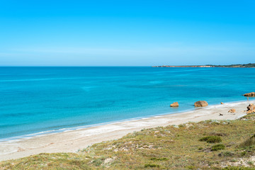 Fototapeta na wymiar Sardegna, splendida spiaggia di San Giovanni di Sinis, Cabras, Italia