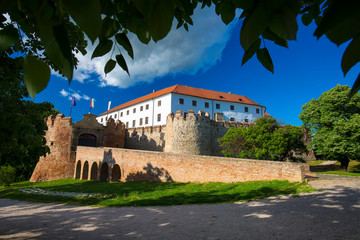 Fototapeta na wymiar Siklos castle in spring, in Hungary