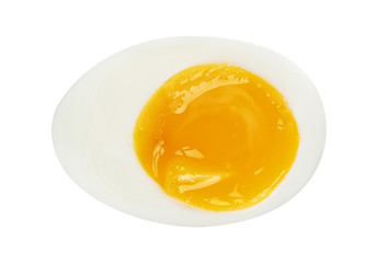 Sliced Boiled Egg Isolated on White Background with clipping path