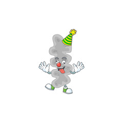 entertaining Clown leptospirillum ferriphilum caricature character design style