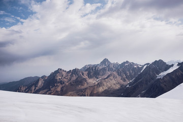 Fototapeta na wymiar Ala-tau mountains Almaty Kazakhstan 2020