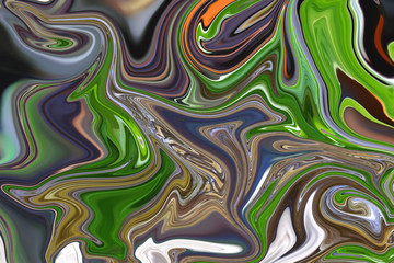 Obraz premium Abstract color background in impressionism style of multicolored liquid colors. Liquid marble texture, waves Swirl pattern . Modern design. Psychedelic wallpaper or for web .