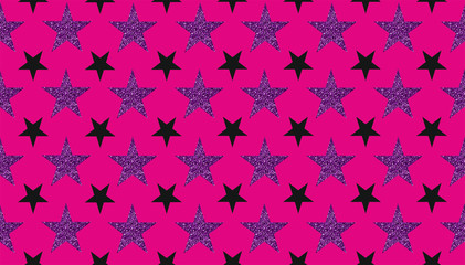 pattern of purple shiny and black stars