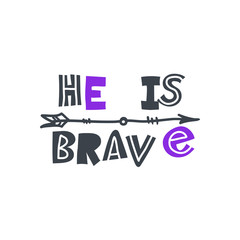 Hand-drawn lettering in sloppy style. Scandinavian doodles. Vector isolated motivation illustration