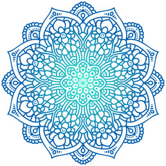 Vector round abstract circle. Mandala style. Decorative element, colored circular design element.