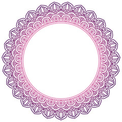 Vector round abstract circle. Mandala style. Decorative element, colored circular design element.