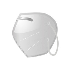industrial face mask on white background