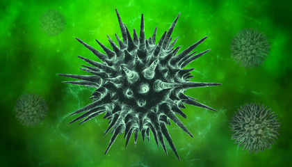 Coronavirus disease COVID-19 infection 3D medical illustration. 3d rendering.