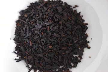 Black English breakfast tea leaves - can be used as a background
