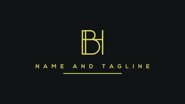 Alphabet letters monogram icon logo HB or BH