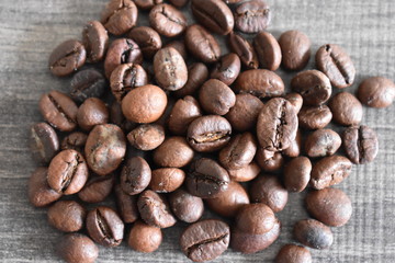 Brown coffee beans - can be used as a background