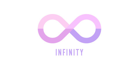 The illustration shows the infinity sign. Modern graphics.