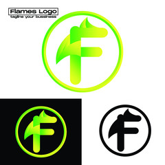 letter F logo bussines eps 10 vector