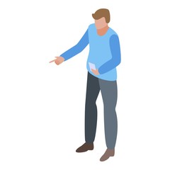 Boy quest icon. Isometric of boy quest vector icon for web design isolated on white background