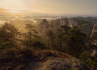 sunrise in the mountains