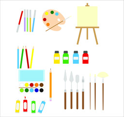 Painting tools. Illustrator for web and mobile design.