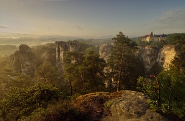 sunset in the mountains