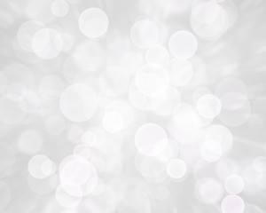 White bokeh background. Blur background. White bubbles.