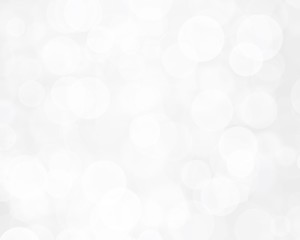 White bokeh background. Blur background. White bubbles.