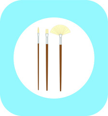 collection of brushes to paint canvases. Illustrator for web and mobile design.