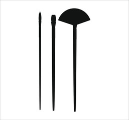 collection of brushes to paint canvases. Illustrator for web and mobile design.