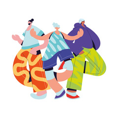 Urban men cartoons with casual cloth vector design