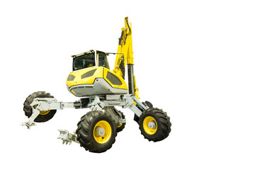 spider walking excavator for digging in slope site