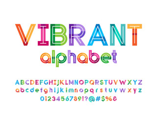 Vector of  modern colorful alphabet design - obrazy, fototapety, plakaty