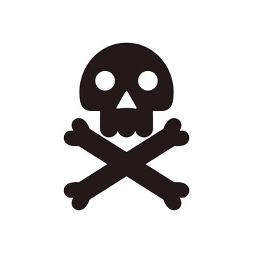 Skull cross bone icon vector illustration 