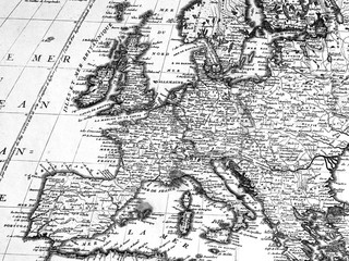Fototapeta na wymiar アンティークの世界地図　ヨーロッパ
