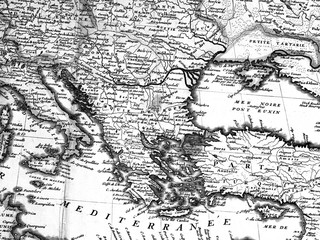 アンティークの世界地図　ギリシャ