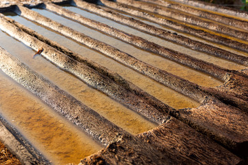 producing sea salt in Bali, process. Salt making process