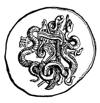 Cistophorus, vintage illustration