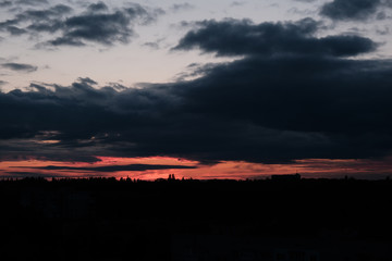 Fototapeta premium dark gray storm clouds after the rain