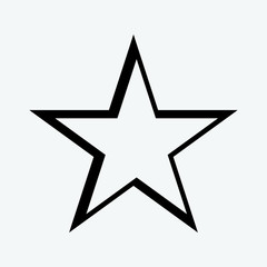 silver star on white background