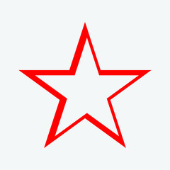 red star on white background