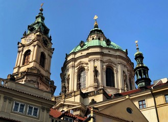 Fototapeta na wymiar st nicholas church in prague czech republic
