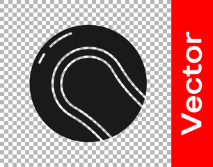Black Baseball ball icon isolated on transparent background. Vector Illustration
