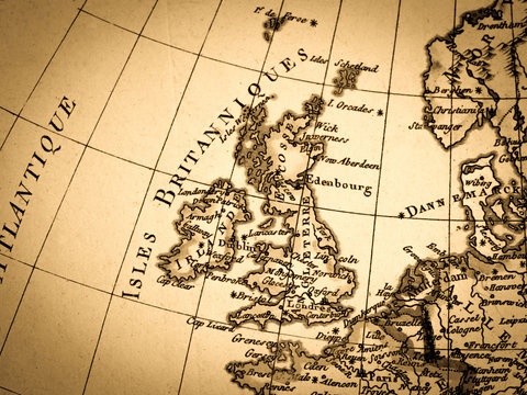 アンティークの世界地図　イギリス
