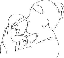 woman mother with newborn